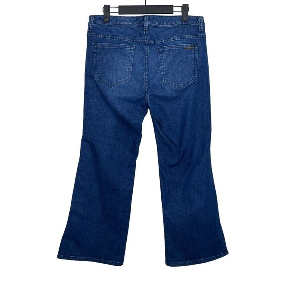 Michael Kors Cropped Split Hem Flare Jeans Size 8 NWT - Picture 2 of 10